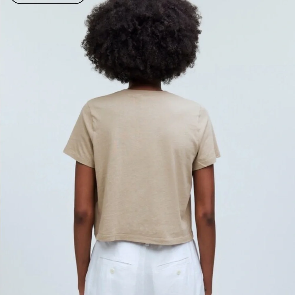 Madewell Tan Crop Top - Picture 2 of 4